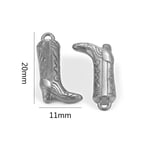 Silver color / 1 Piece Simple Retro Style Boot Shape Stainless Steel  Gold Color Women's Pendant Picture3